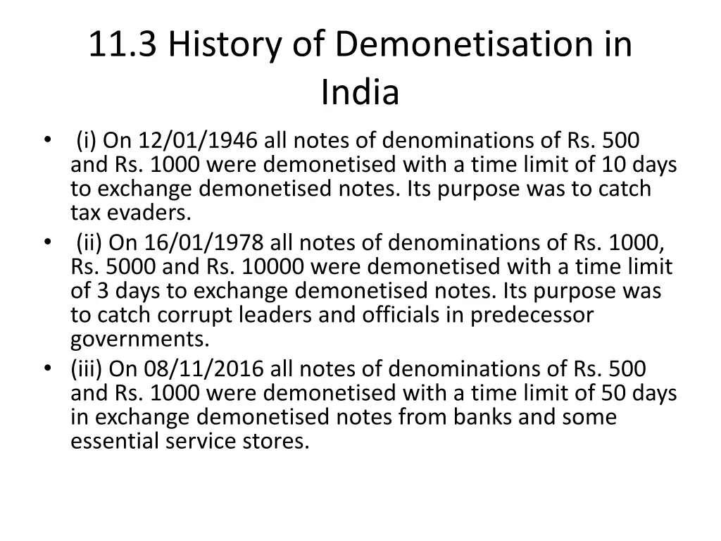 11 3 history of demonetisation in india