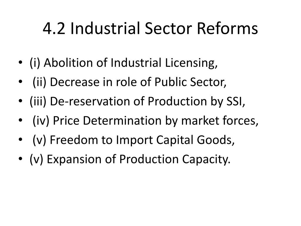 4 2 industrial sector reforms