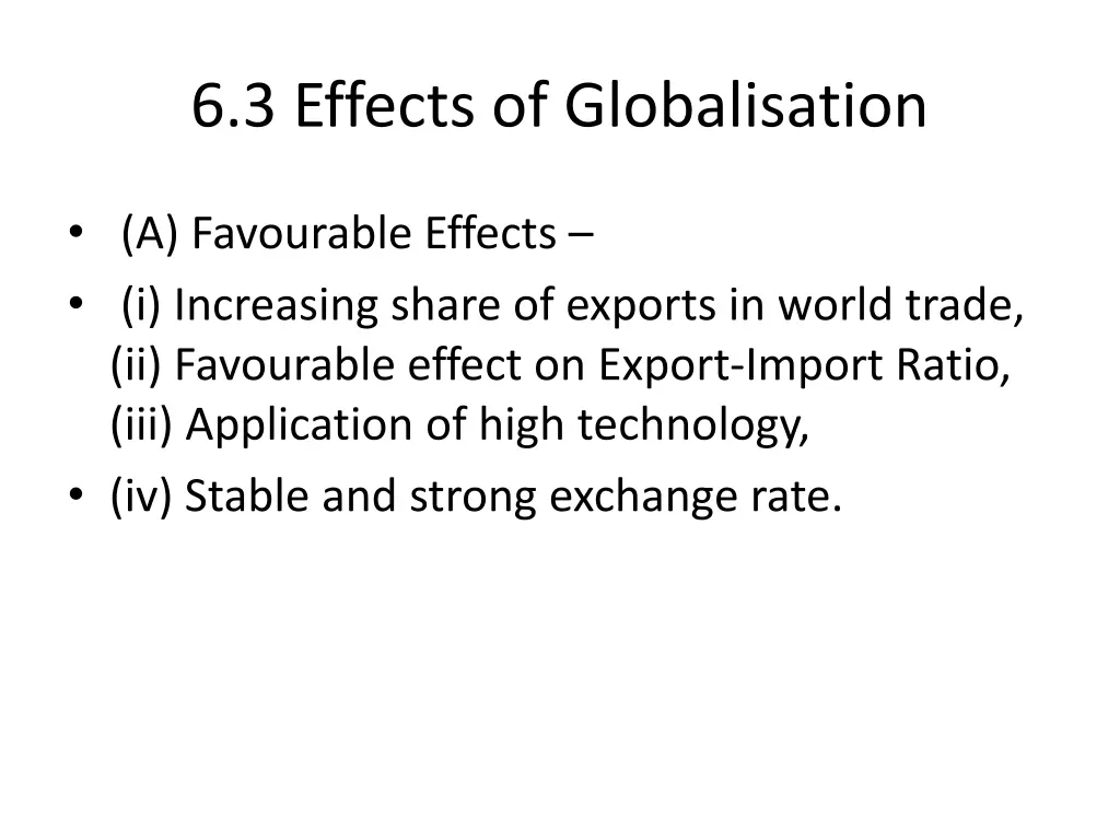 6 3 effects of globalisation