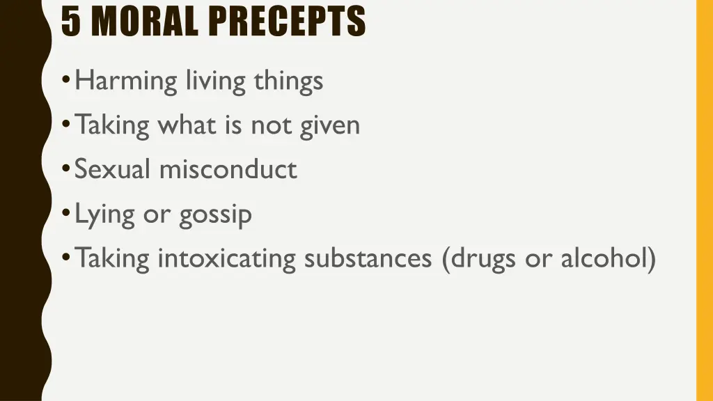 5 moral precepts