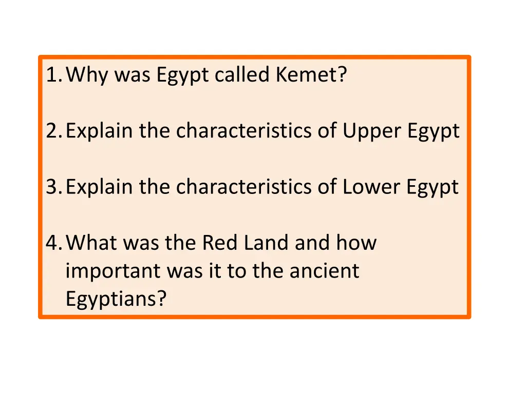 1 why was egypt called kemet