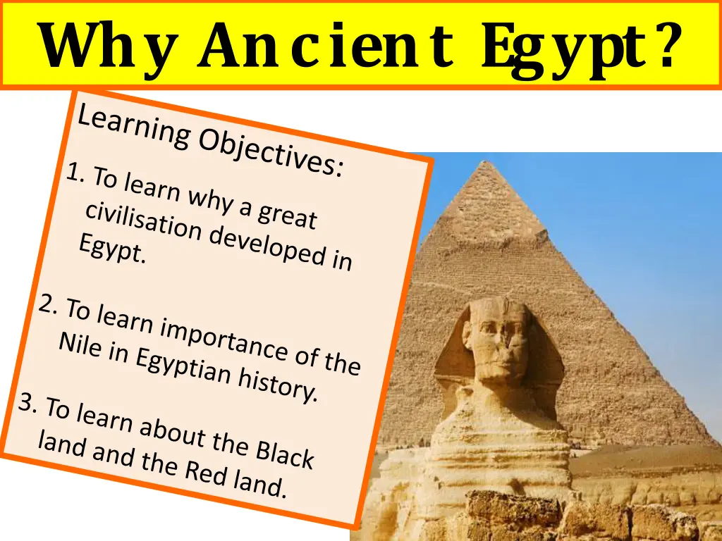 why ancient egypt 1