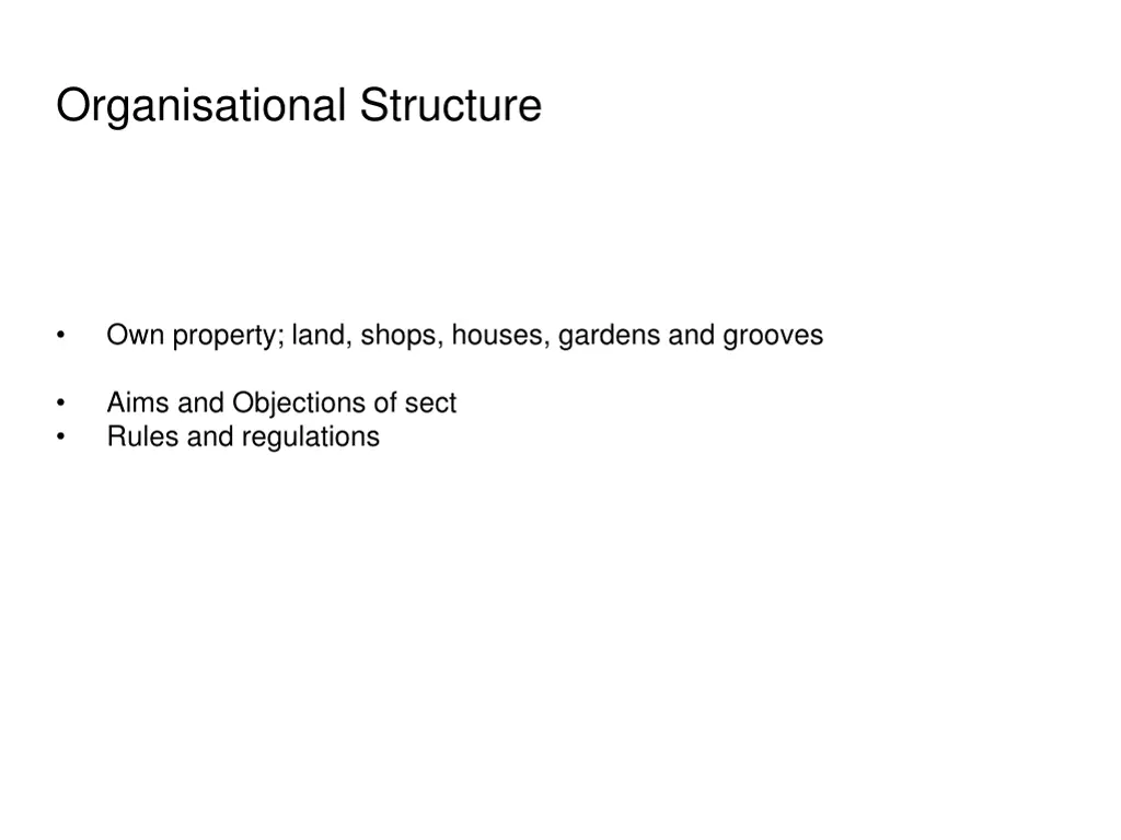 organisational structure