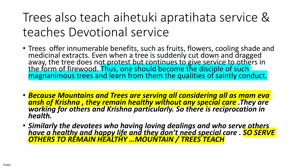 trees also teach aihetuki apratihata service