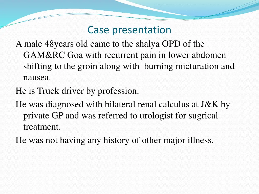 case presentation