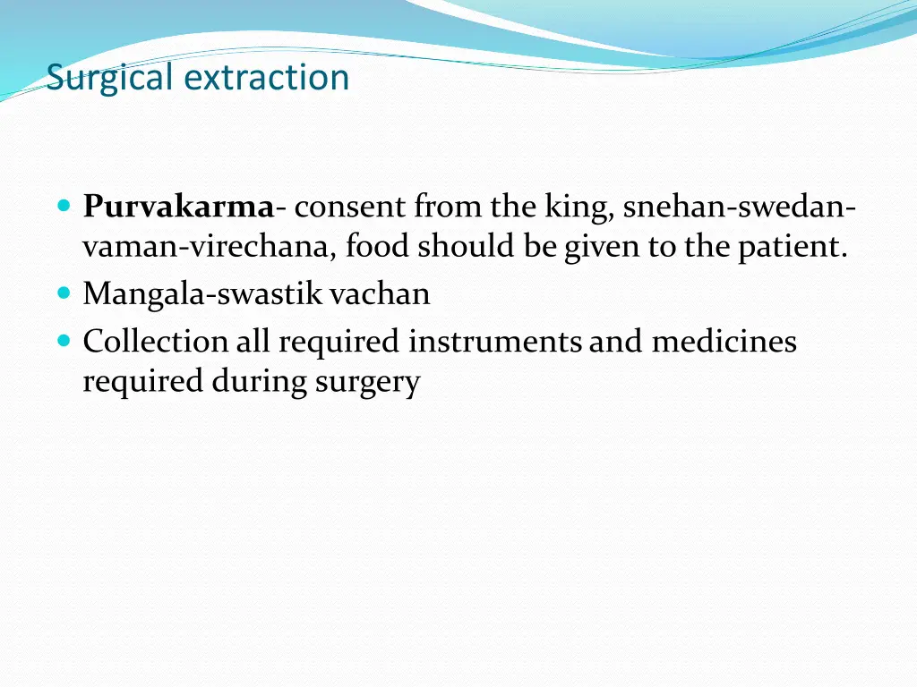 surgical extraction