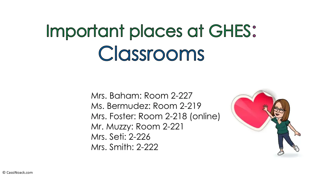 important places at ghes classrooms