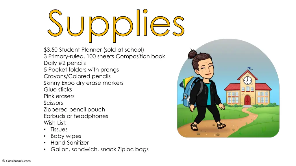 supplies 3 50 student planner sold at school