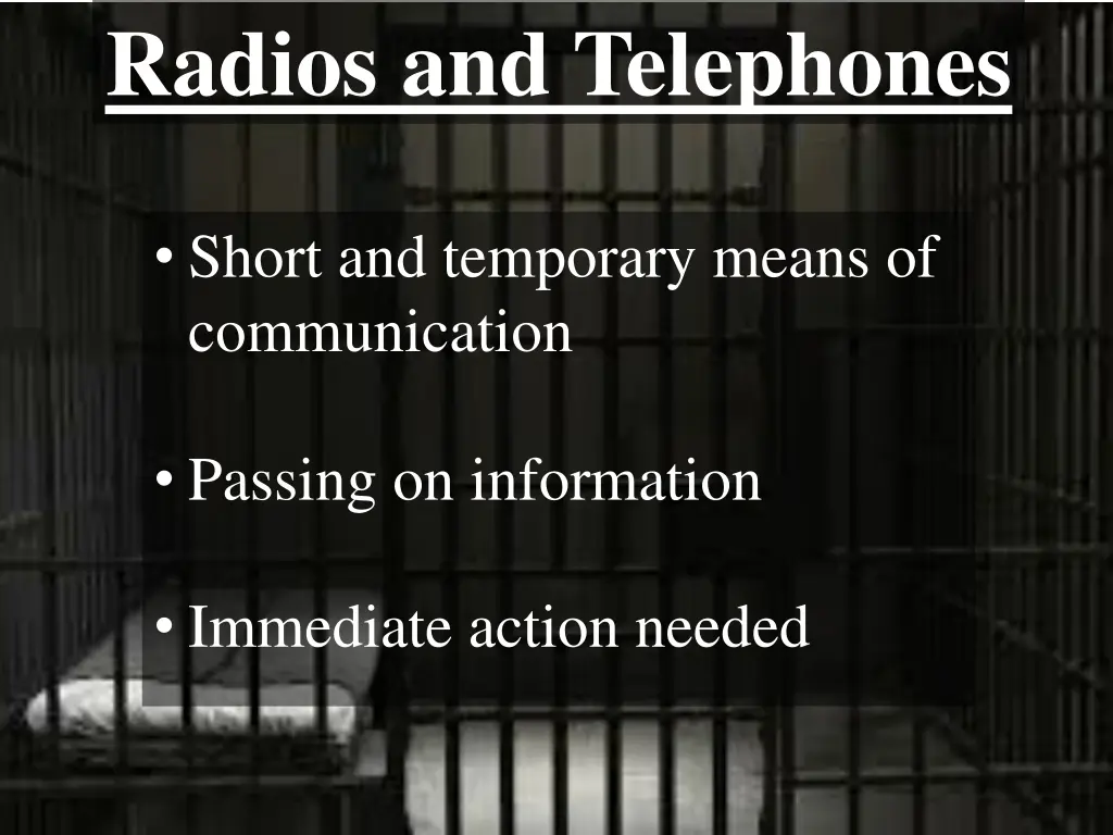 radios and telephones