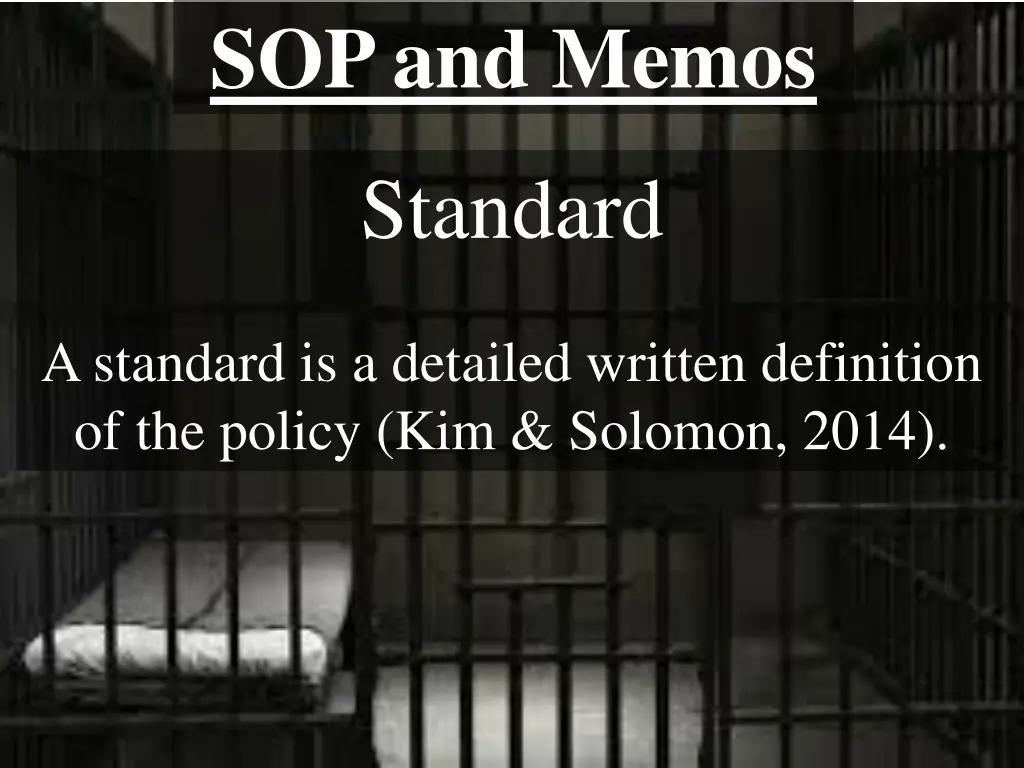 sop and memos 2