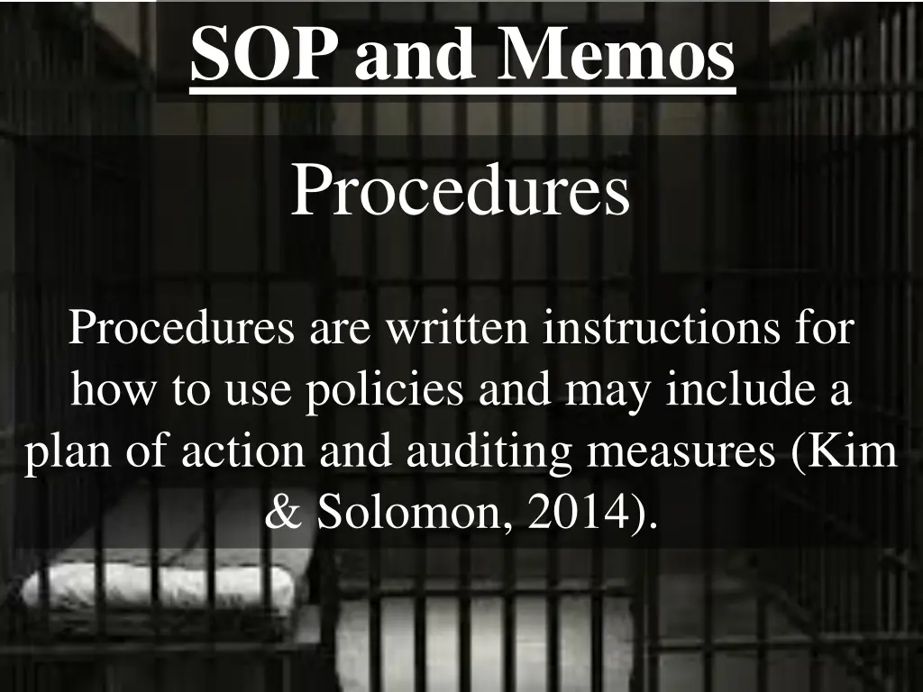 sop and memos 3