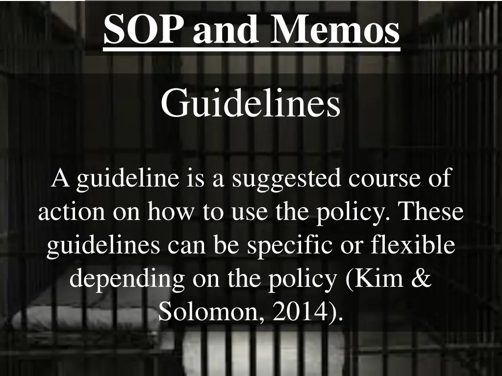 sop and memos 4