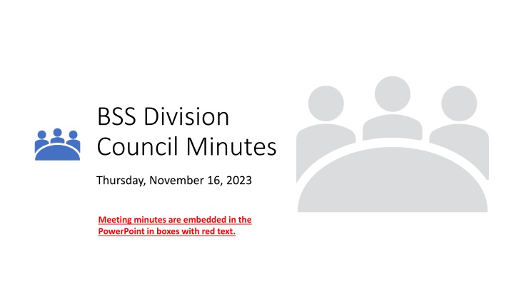 bss division council minutes