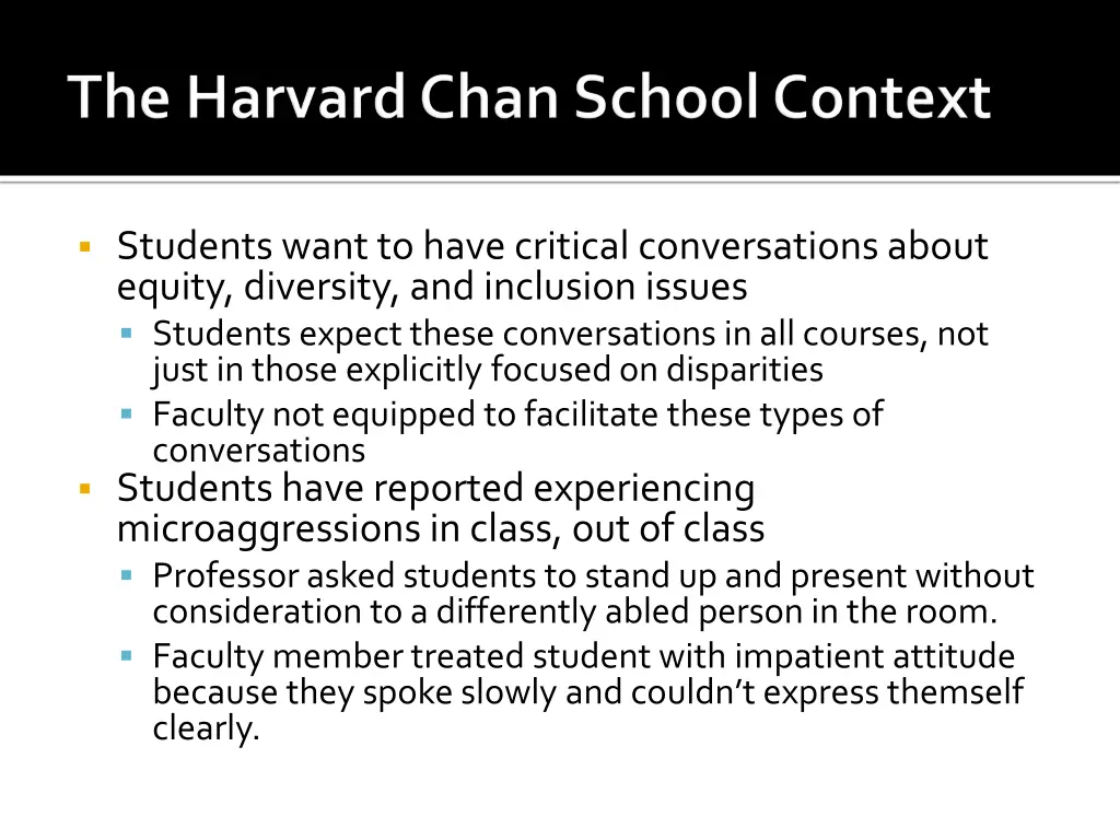 students want to have critical conversations