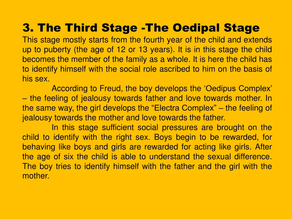 3 the third stage the oedipal stage this stage