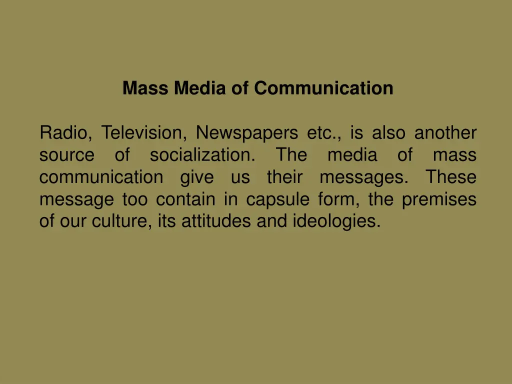 mass media of communication