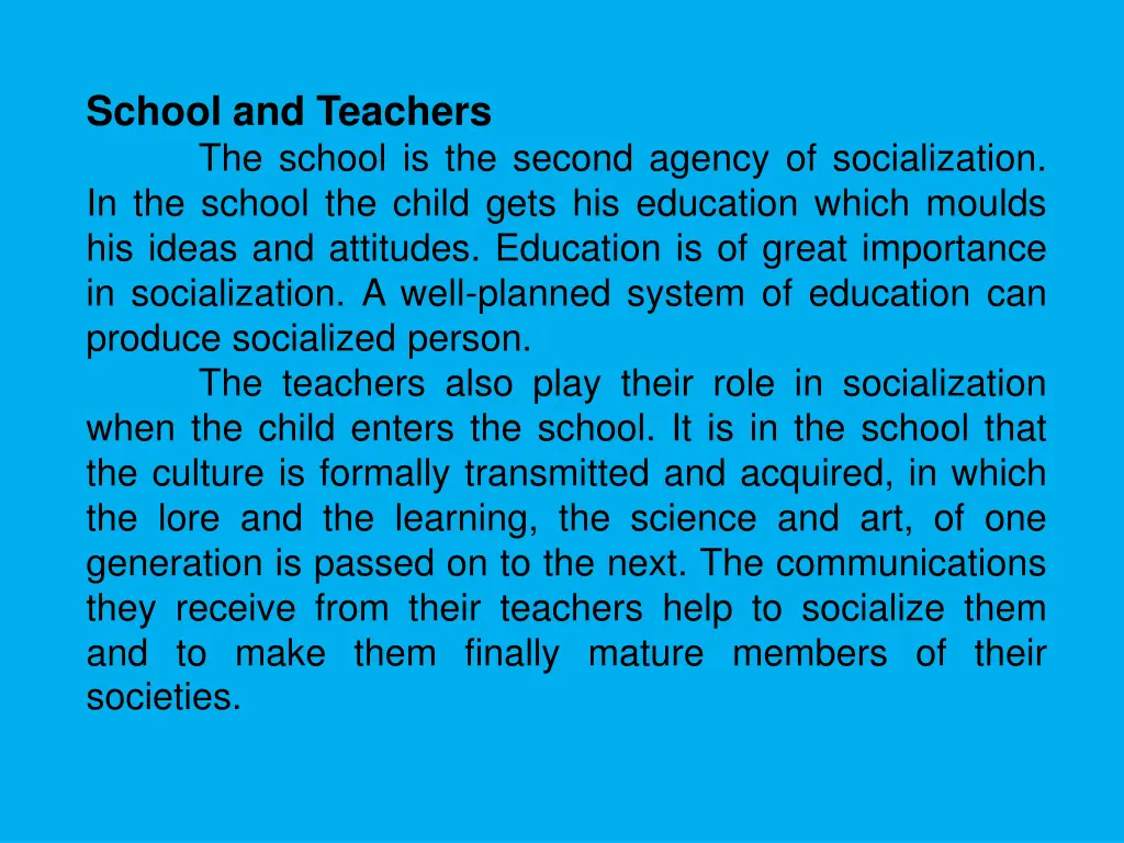 school and teachers the school is the second