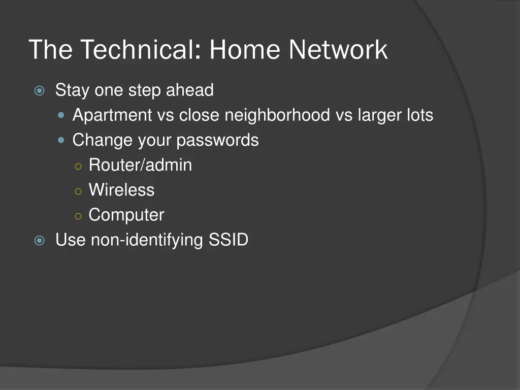 the technical home network 1