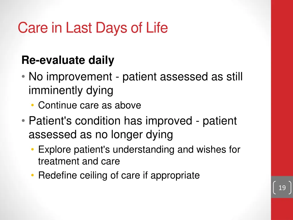 care in last days of life 1