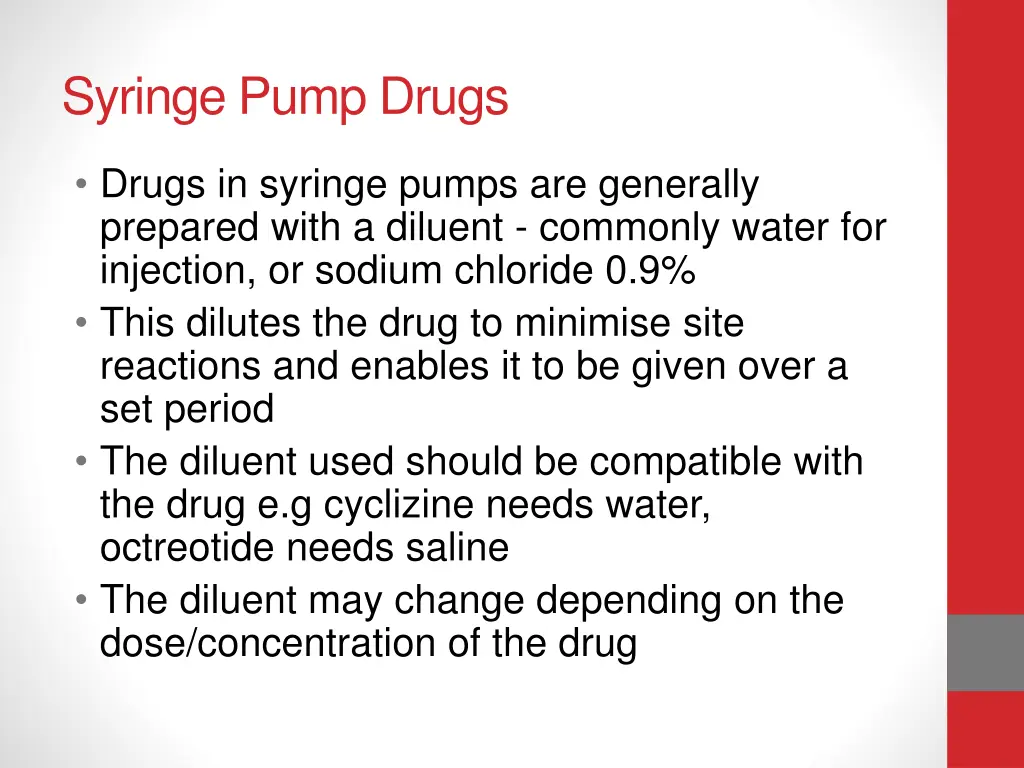 syringe pump drugs 1