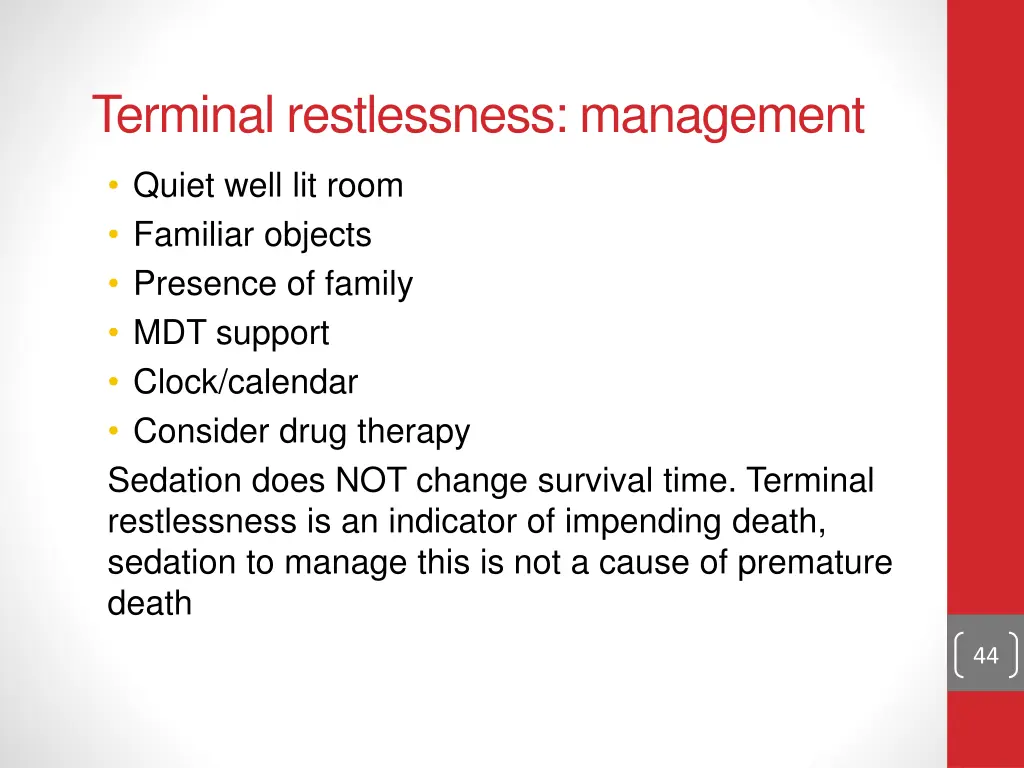 terminal restlessness management