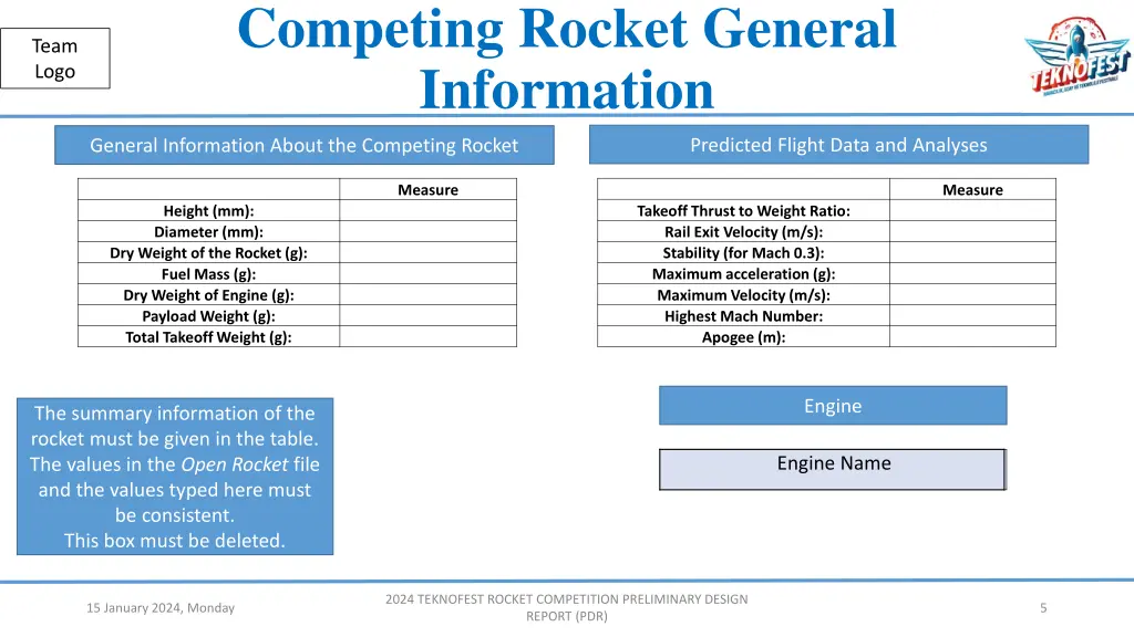 competing rocket general information