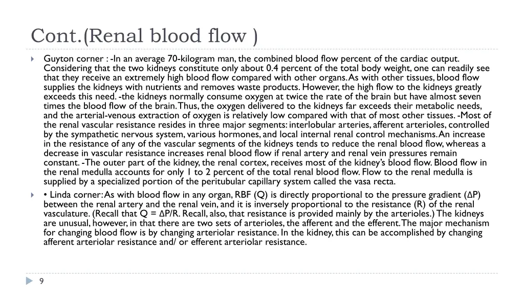 cont renal blood flow