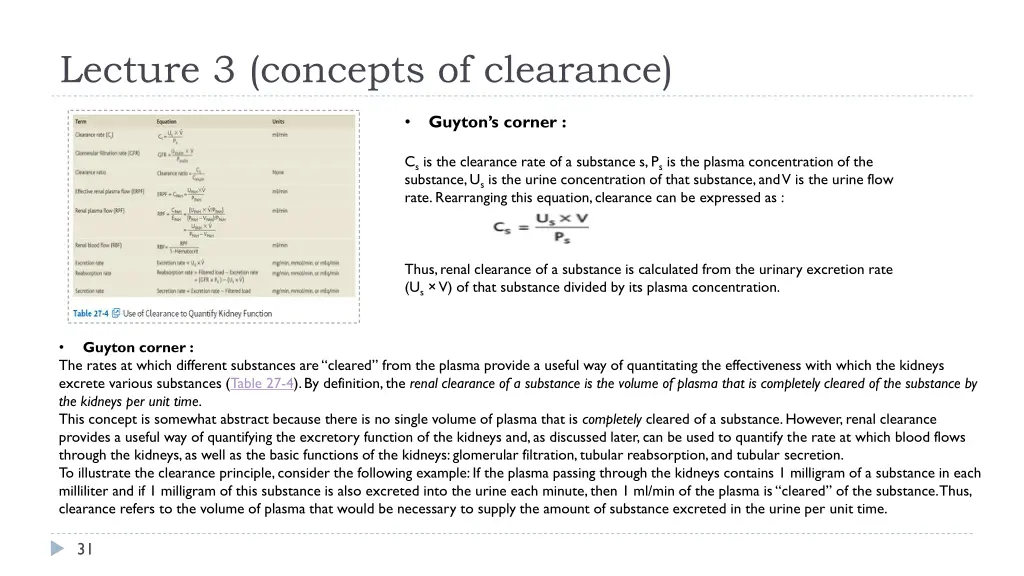 lecture 3 concepts of clearance