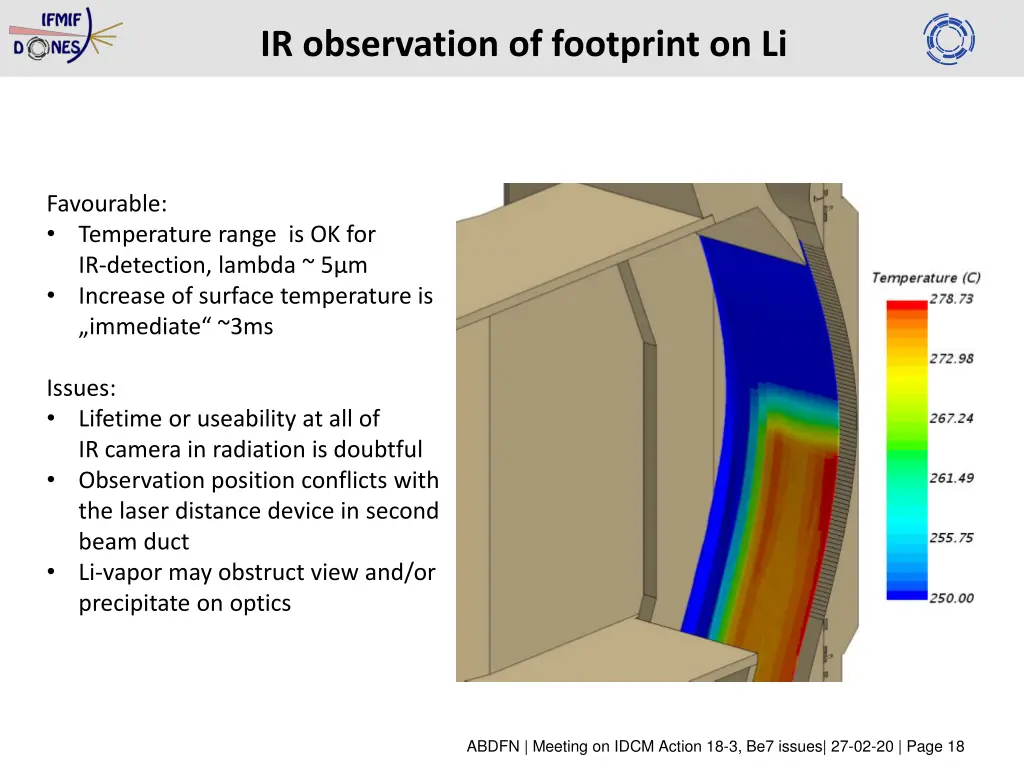 ir observation of footprint on li