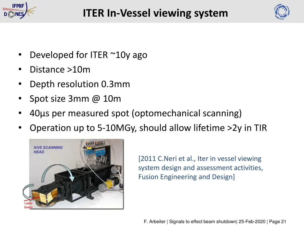 iter in vessel viewing system