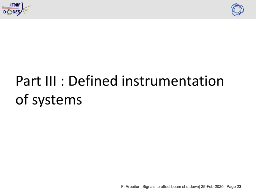 part iii defined instrumentation of systems