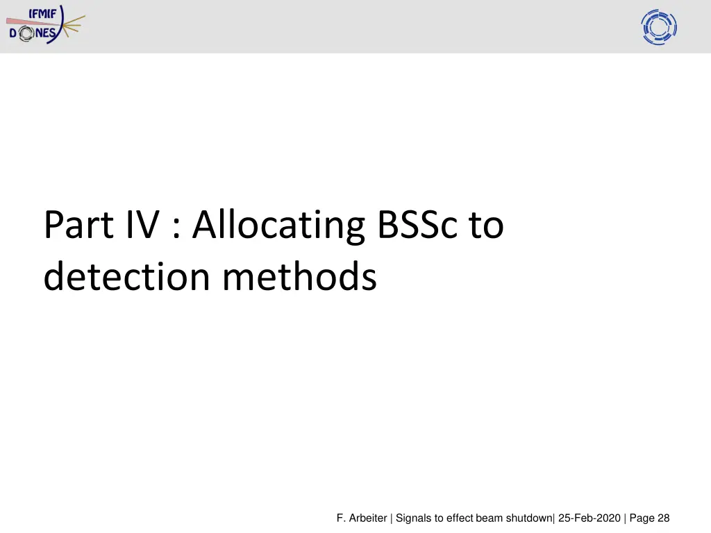 part iv allocating bssc to detection methods