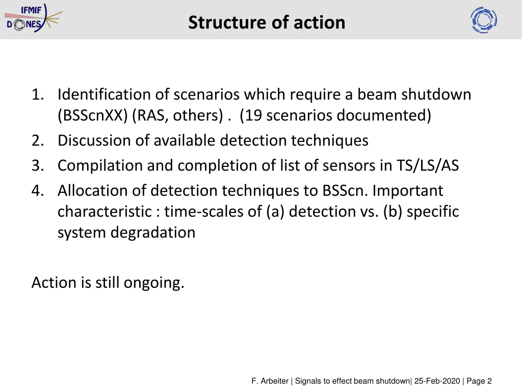 structure of action