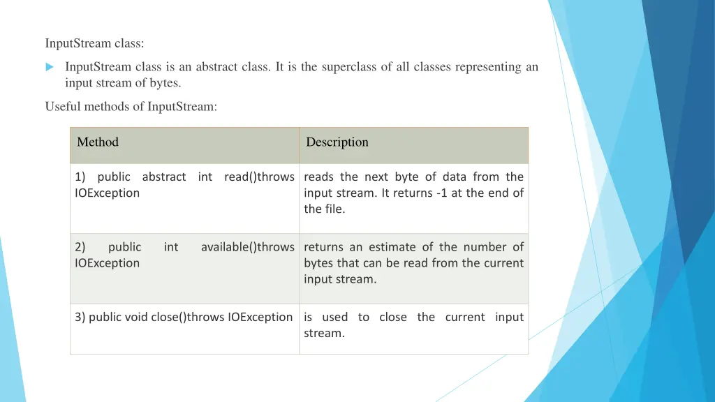 inputstream class