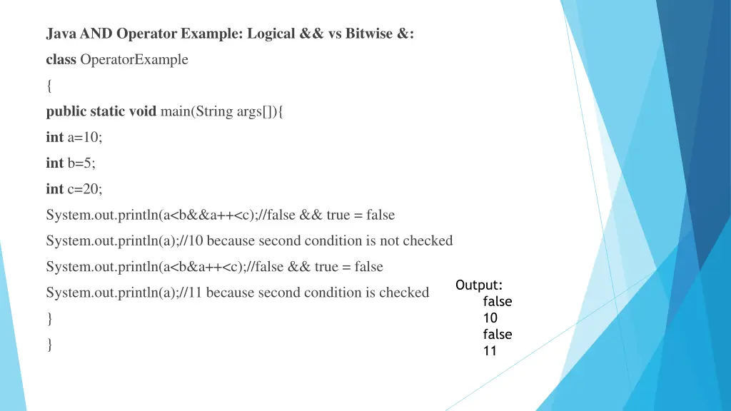 java and operator example logical vs bitwise