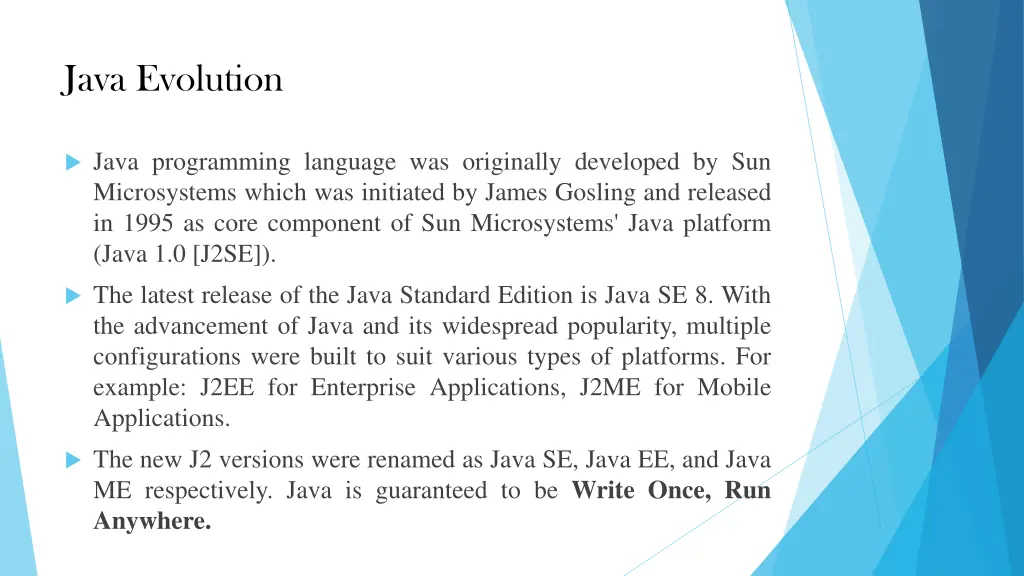 java evolution