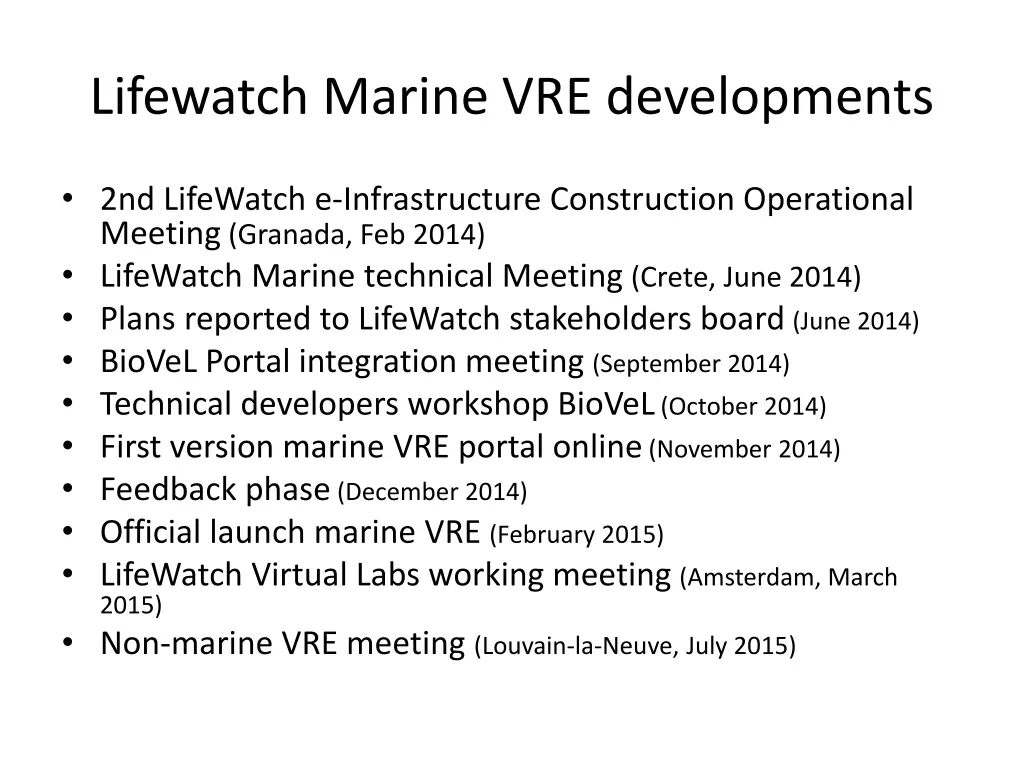 lifewatch marine vre developments