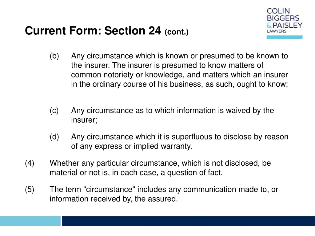 current form section 24 cont