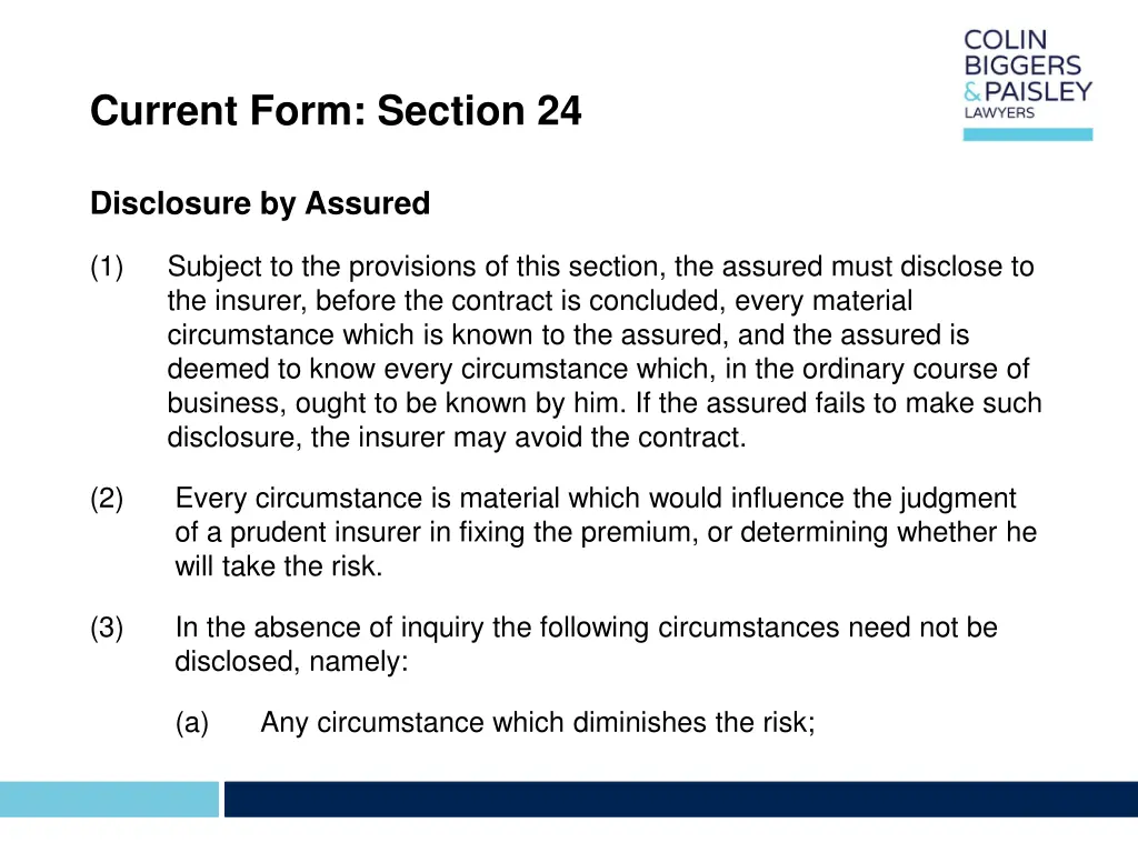 current form section 24