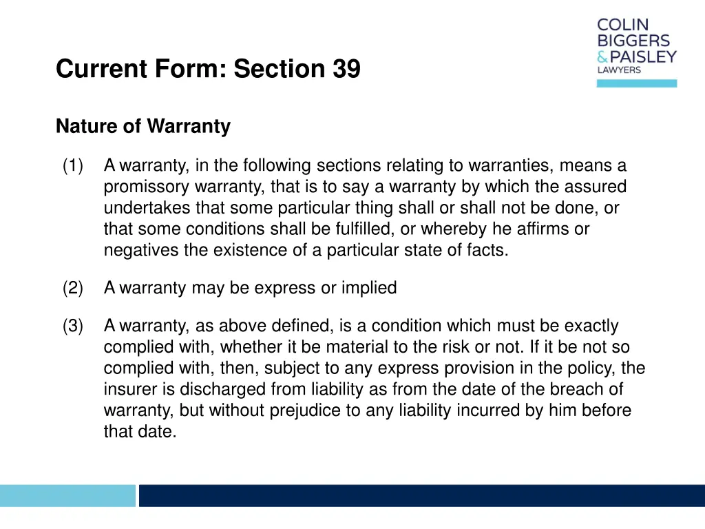 current form section 39