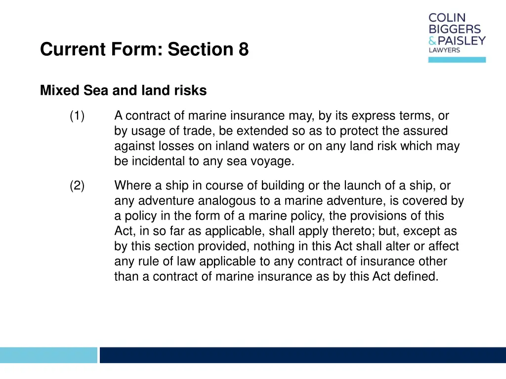 current form section 8