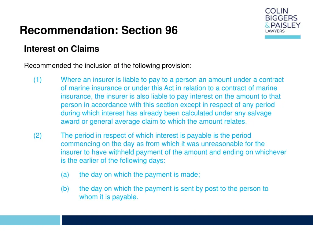 recommendation section 96