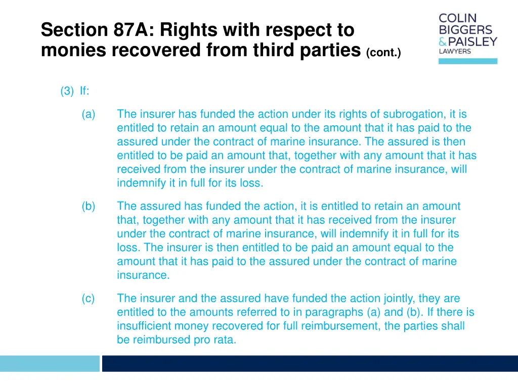 section 87a rights with respect to monies