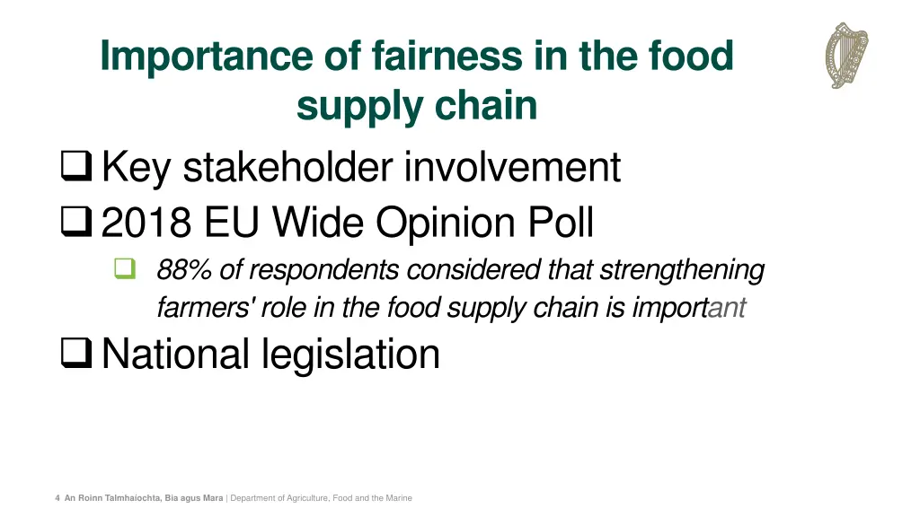 importance of fairness in the food supply chain