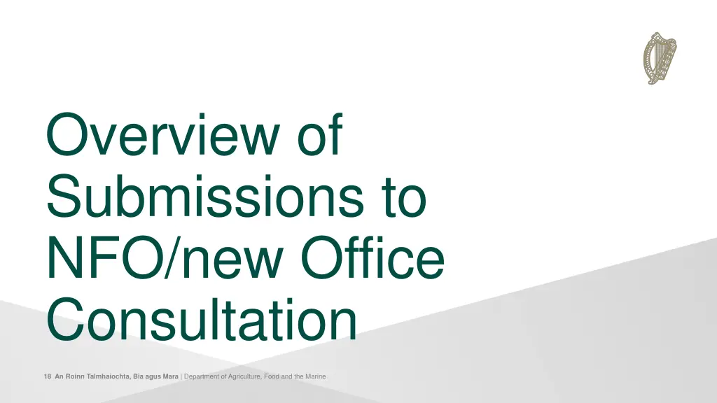 overview of submissions to nfo new office