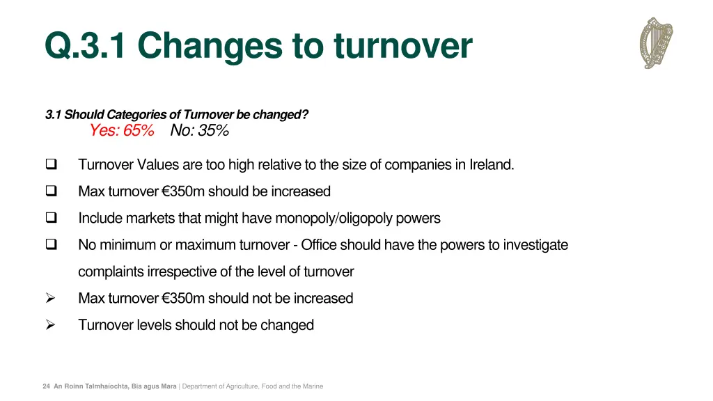 q 3 1 changes to turnover