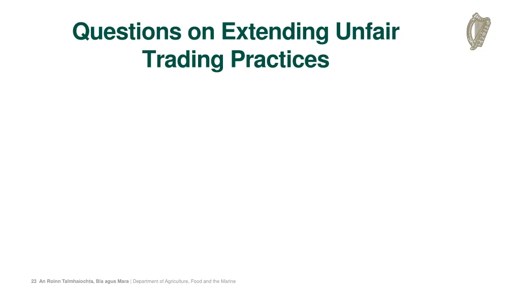 questions on extending unfair trading practices