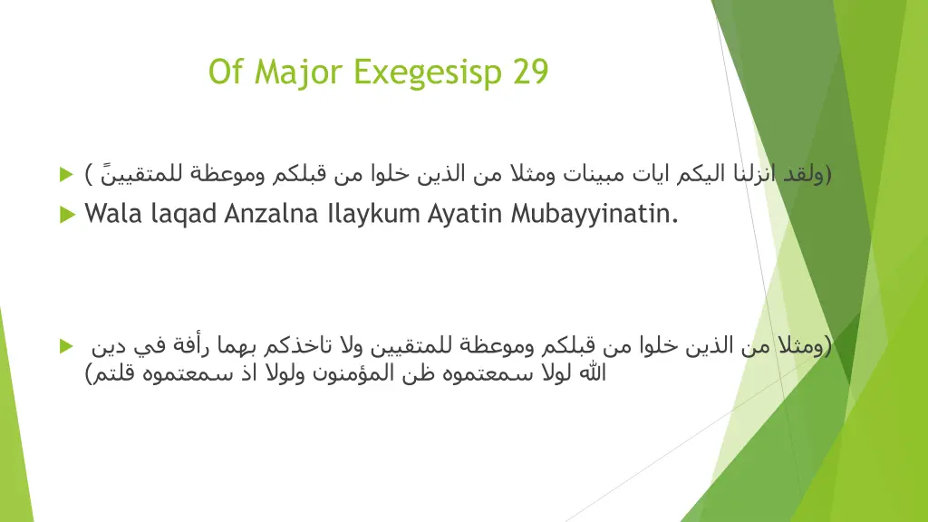 of major exegesisp 29