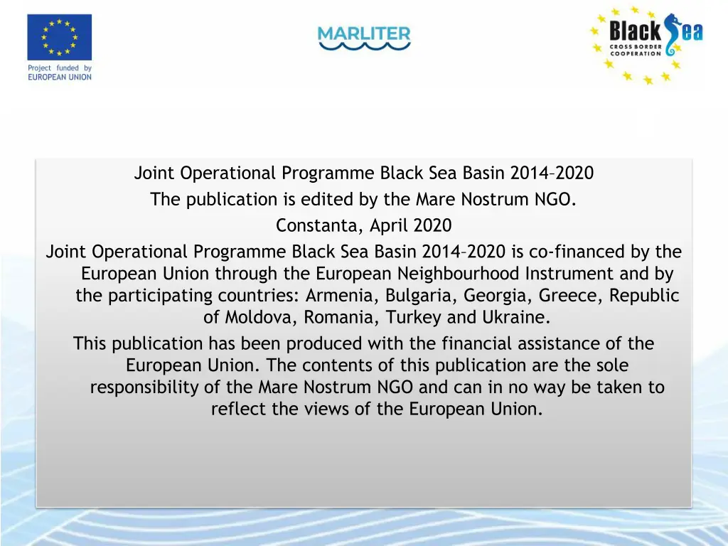 joint operational programme black sea basin 2014