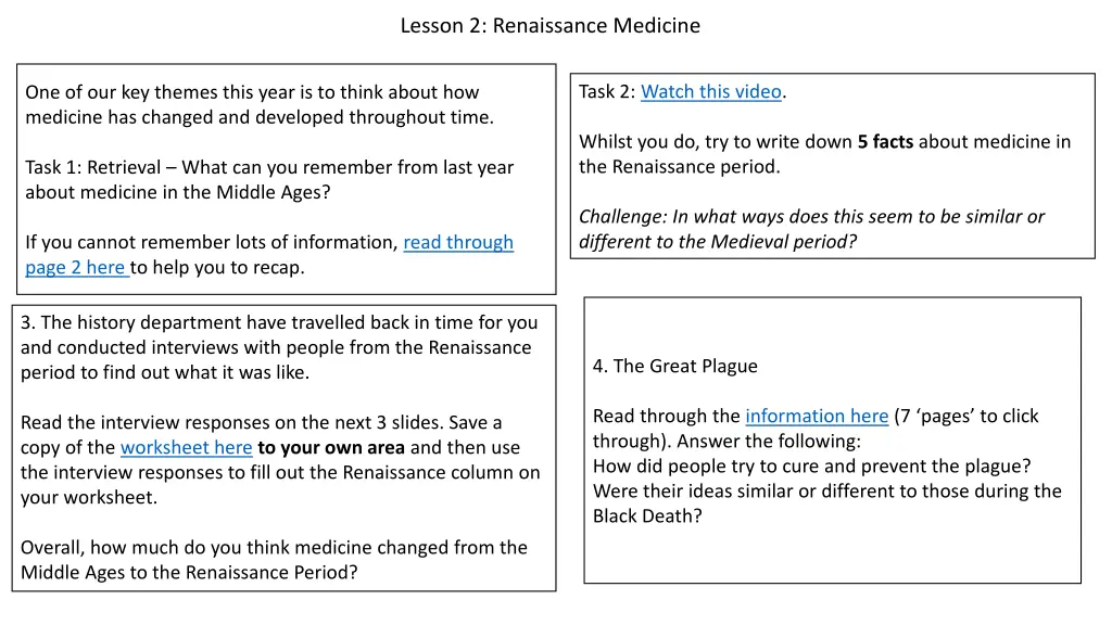 lesson 2 renaissance medicine